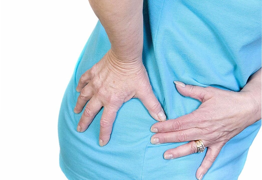 Pain in the hip joint due to osteoarthritis