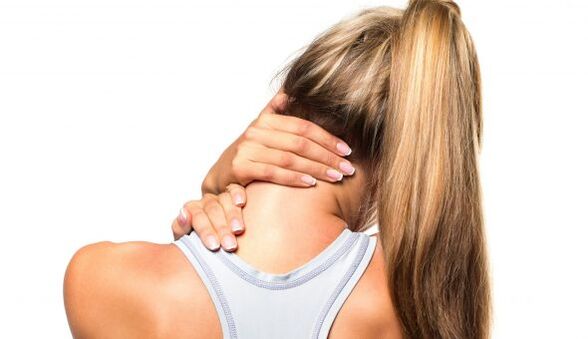 Muscle tension in cervical osteochondrosis