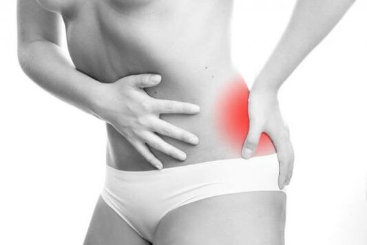 Lower back pain from diseases of women